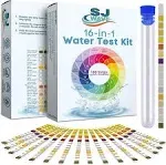 SJ WAVE 16 in 1 Drinking Water Test Kit |High Sensitivity Test Strips detect pH