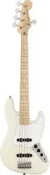 Squier affinity Series Jazz Bass V - Olympic White, Maple Fingerboard