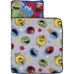 Sesame Street Adventures Blue, Yellow and Red Elmo, Big Bird, Oscar The Grouch and Cookie Monster Toddler Nap Mat