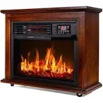 XtremepowerUS Infrared Quartz Electric Fireplace Heater Finish with Remote