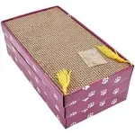 PEEKAB Cat Scratcher Cardboard Wide Cat Scratching Pad Reversible Cat Scratch Bad with Box Catnip Included 3 Pack Scratching