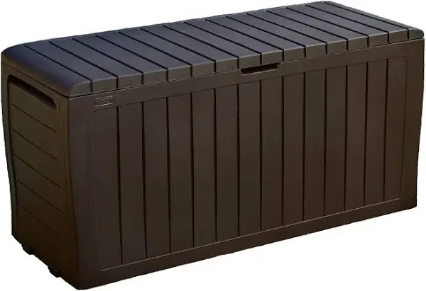 71 Gallon Resin Deck Box-Organizati<wbr/>on and Storage for Patio Furniture Outdoor 