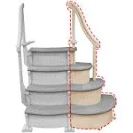 Confer Curve Add-On Step for Above-ground Pools - Gray