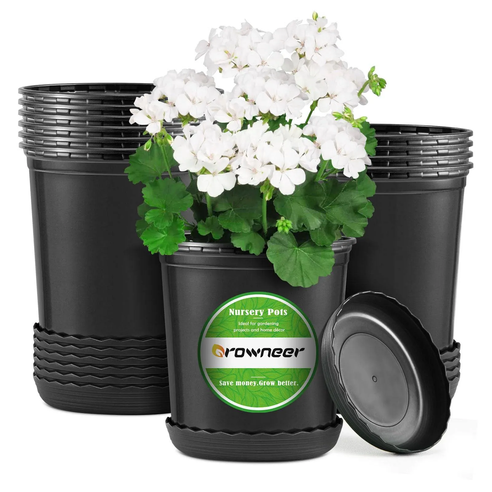 12 Set 6‘’ 1 Gallon for Plants Flexible Nursery Pot | adamsbargainshop