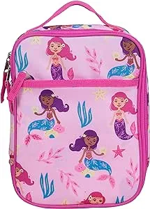 Wildkin Day2Day Kids Lunch Box Bag for Boys & Girls, Perfect for Elementary Lunch Box for Kids, Easy Access Front Pocket, Ideal for Packing Hot or Cold Snacks for School & Travel (Groovy Mermaids)