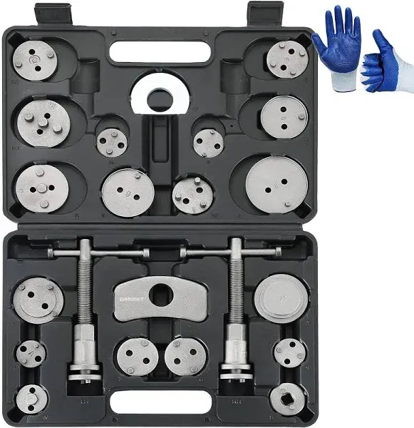 KUNTEC 24 Piece Disc Brake Caliper Tool Kit