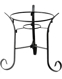 Alpine Corporation 10" Tall Indoor/Outdoor Glass Gazing Globe Metal Stand, Black