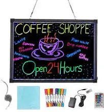 Alpine Industries LED Illuminated Hanging Message Writing Board (20&#034; x 28&#034;)