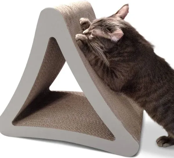 Recyclable Vertical Cat Scratcher &amp; Lounge with Organic Catnip - Indoor Use