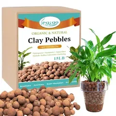 Legigo 8 LBS Organic Expanded Clay Pebbles, 4mm-16mm Lightweight 8LB 