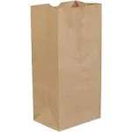 8 1/4 x 5 5/16 x 16 1/8" Kraft Grocery Bags