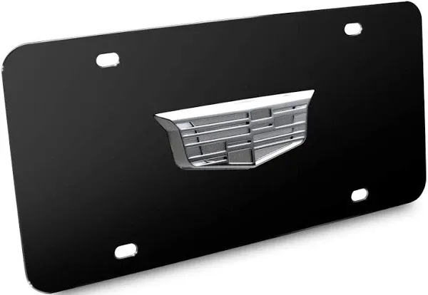 Ipick Image Cadillac Crest 3D Chrome Metal Logo License Plate