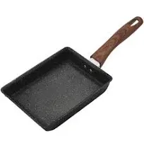 Tamagoyaki Pan Japanese Omelette Pan, Non-Stick Pan Coating Square Egg Pan Frying Pan to Make Omelets or Crepes, Black