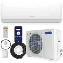 DELLA 12000 BTU Mini Split AC Wifi Enabled Work with Alexa 17 SEER2 Energy Savin