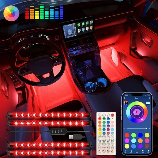 Interior Car Lights Keepsmile Car Accessories Car Led Lights APP Control with...