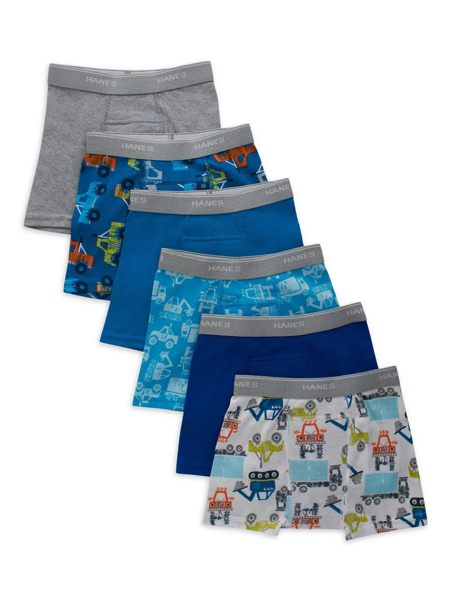 Hanes Toddler Boy Potty Trainer Boxer Brief Underwear, 6 Pack, Sizes 2T-4T