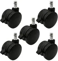 MySit 2" Replacement Office Chair or Stool Caster Wheels with Brake (Set of 