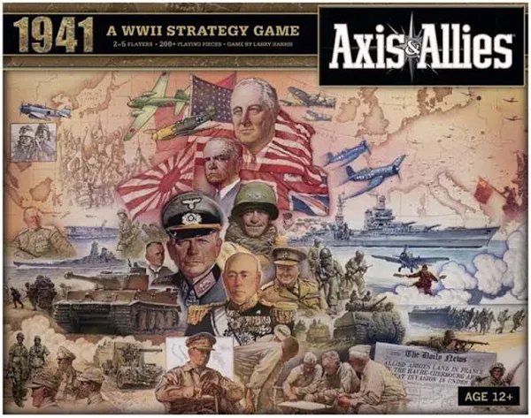 Axis &amp; Allies 1941 WWII Strategy Board Game Wizard/Hasbro Brand New