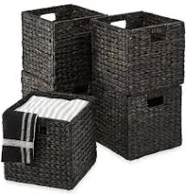 Best Choice Products Natural Collapsible Storage Baskets 10.5x10.5in Set Of 5