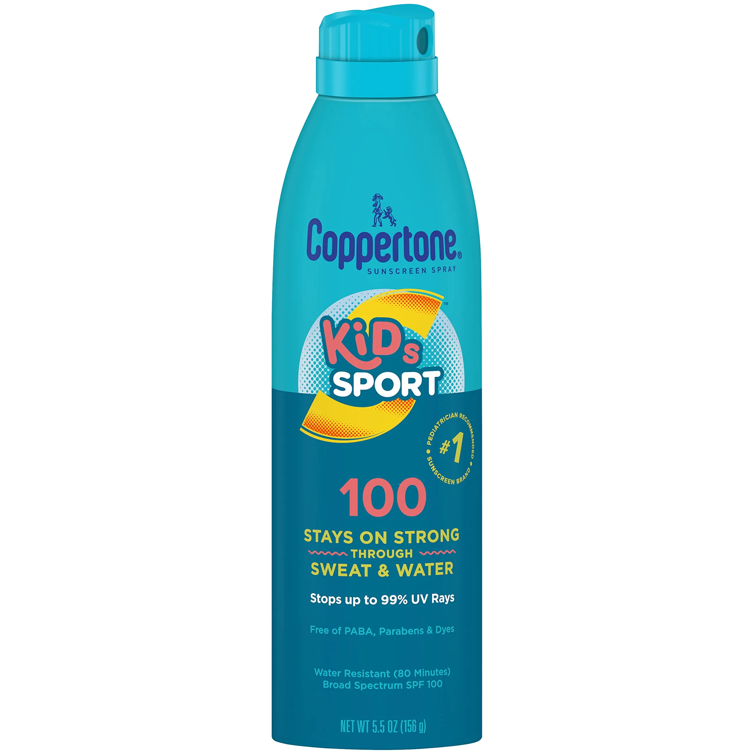 Coppertone Kids Sport Sunscreen Spray, SPF 50, 5.5 Fl. Oz.