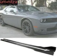 Fits 15-23 Dodge Challenger SXT Style Side Skirts Extension Matte Black 2PC - PP