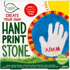 Creative Roots 64914A Hand Print Stone Activity Kit, Paper/Plastic