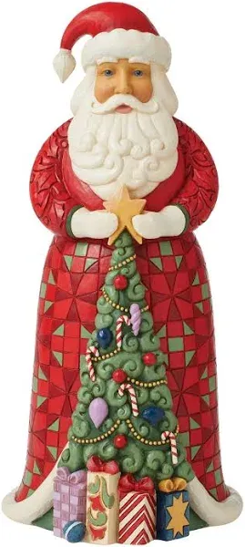 Enesco Santa with Christmas Tree Coat