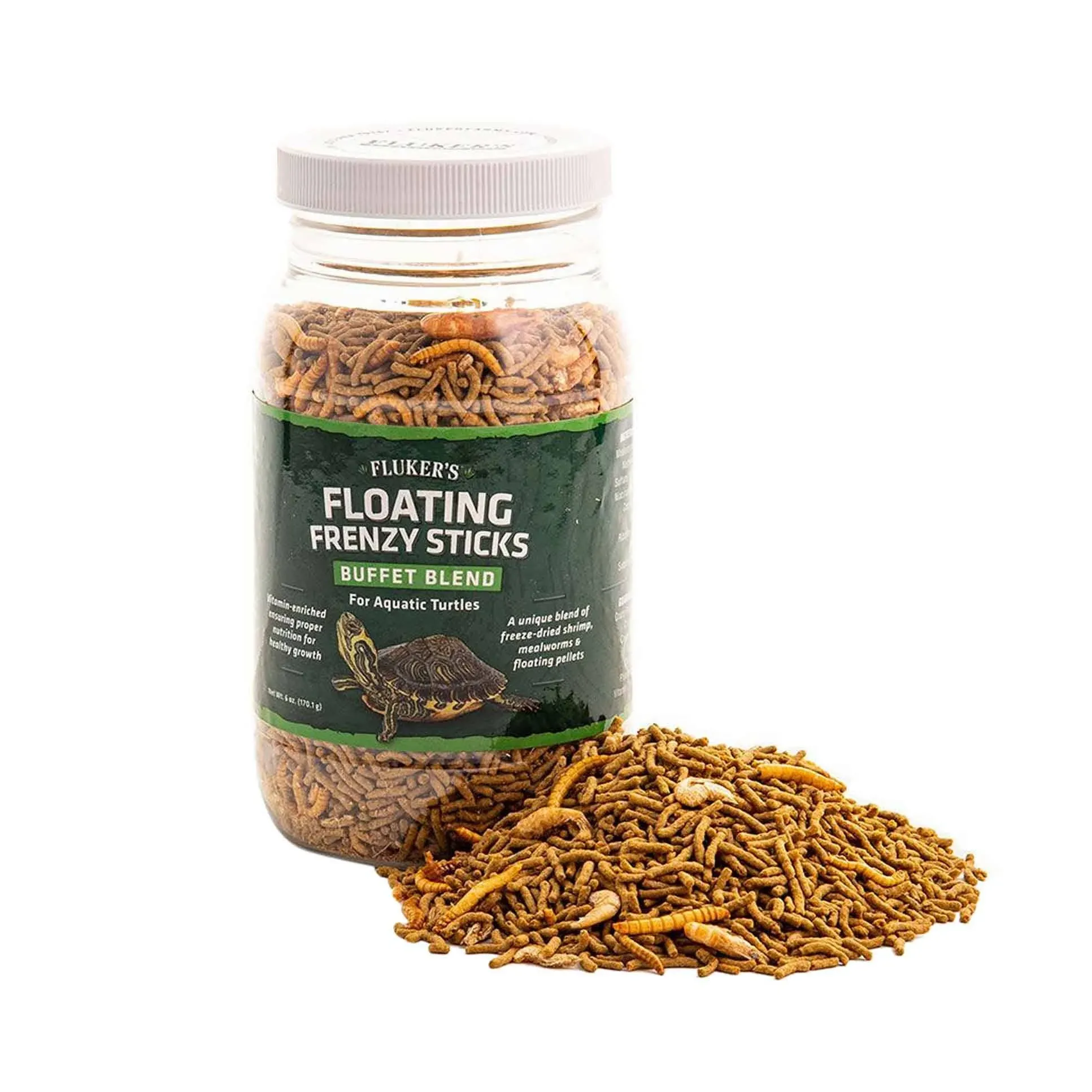 Flukers Floating Frenzy Buffet Blend for Aquatic Turtles 11.5 oz[ PACK OF 2 ]