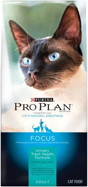 Purina Pro Plan FOCUS Urinary Tract Health Chicken & Rice Formula Adult Dry Cat Food - 16 lb. Bag