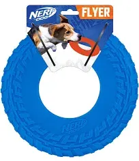 Nerf Dog Rubber Tire Flyer Dog Toy, Flying Disc, Lightweight, Durable