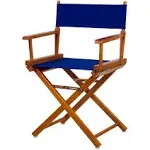 Casual Home 18" Director's Chair Honey Oak Frame, Royal Blue Canvas