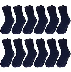 Falari 12-Pack Boy Toddler Kids Cotton Crew Socks