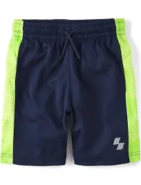 The Children's Place Boys' Basketball Shorts, Navy Print, Medium