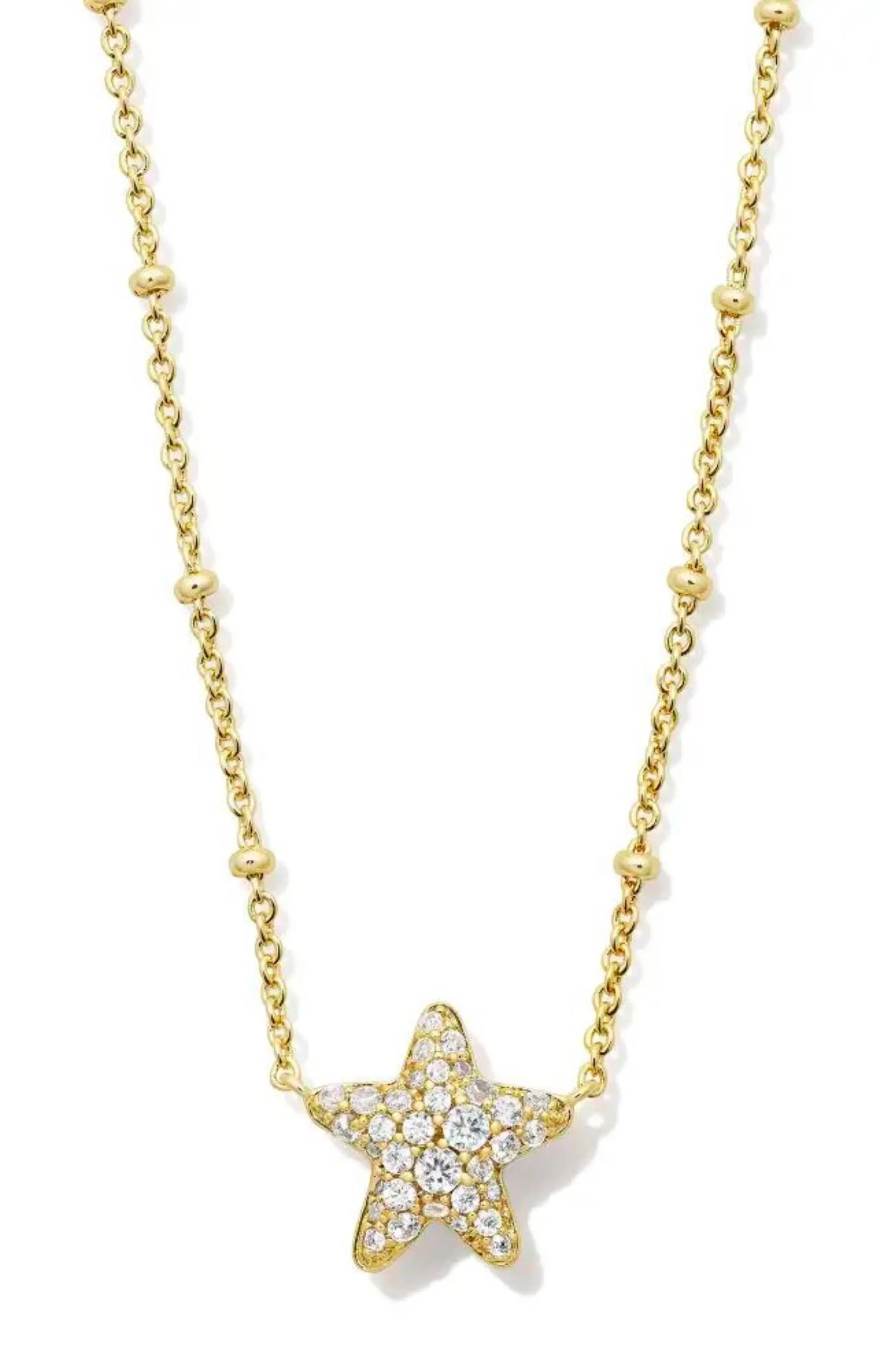 Kendra Scott Jae Star Pave Pendant Necklace, Fashion Jewelry for Women