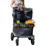 Wadabuggy Premium Pet Stroller, Cart, Pet Caddy, Compact Fold, Large Basket, 2 Drink Holders, Zipper Pocket, Adult, Gray, Size: One Size