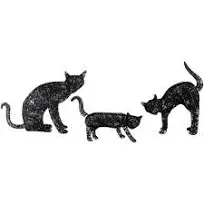 Northlight Seasonal Set of 3 LED Black Cat Outdoor Decor