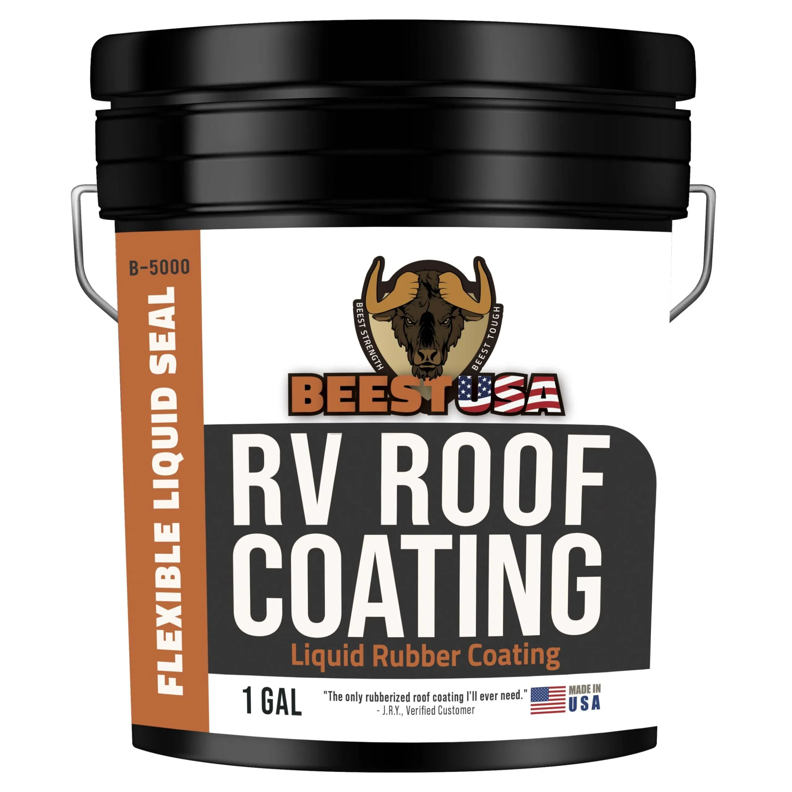 RV Roof Sealant White Liquid Rubber Coating Flexible Camper Roof Sealant 1 Gal.