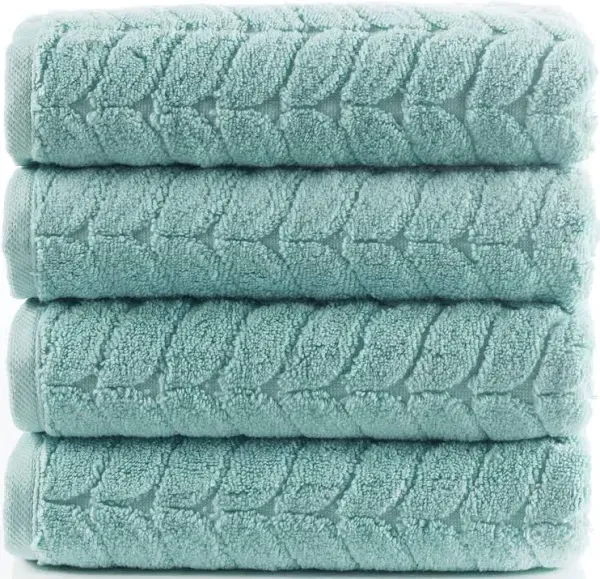 Bagno Milano 100% Turkish Cotton Jacquard Luxury Towel Set – Quick Dry Non-GMO Ultra-Soft, Plush and Absorbent Luxury Durable Turkish Towels Set