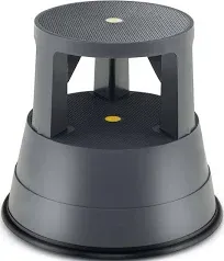 Costway Kick Stool Rolling Step Stool w/Non-Slip Rubber Platform 330lbs Capacity Gray