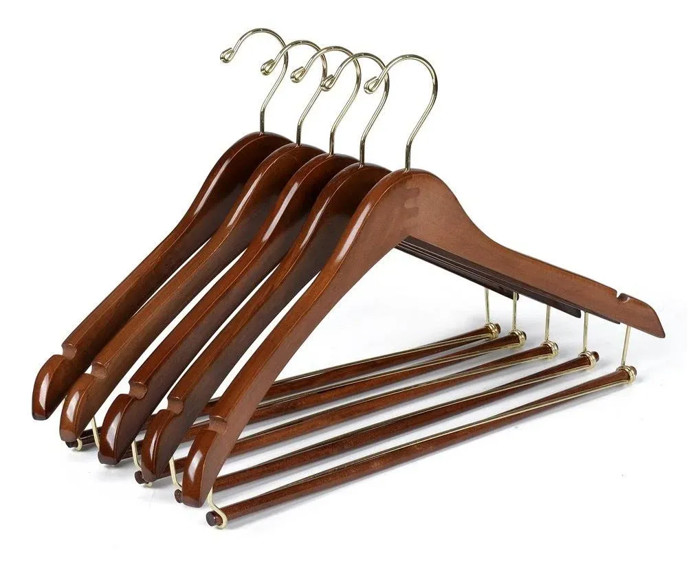 Wooden Hangers Beautiful Sturdy Suit Curved Hangers Great for Travelers Heavy...