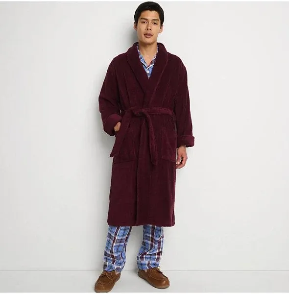 Lands' End Men's Calf Length Turkish Terry Robe