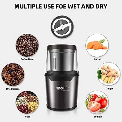 LINKChef Electric Coffee Grinder Nut & Spice Grinder