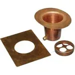 Pure Copper 3-Piece Gutter Adapter Kit with Brass Bolt for Rain Chain Installation, Large