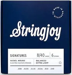 Stringjoy Signatures Balanced Light Gauge Nickel Wound Electric Guitar Strings