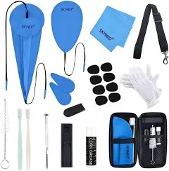 SKYNEO Saxophone Cleaning kit, Clarinet Cleaning Kit with Maintenance Kit,Cork Grease,Swab,Strap,Cleaning Cloth,Thumb Rest,Reed Case,Mouthpiece Brush and More