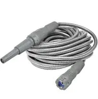 Bernini 25&#039; No-Kink Expandable Metal Garden Hose with New Grip Collar - Gray