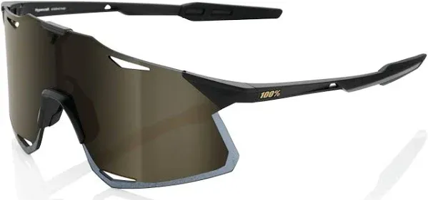 100% Hypercraft Sunglasses Matte Black with Soft Gold Mirror Lens 60000-00001