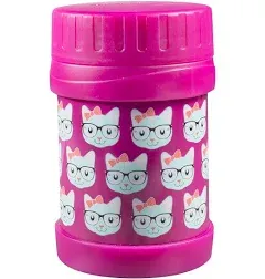 Bentology Stainless Steel Insulated 13oz Lunch Jar Thermos for Kids - Cat - Large Leak-Proof Storage for Hot or Cold Food, Soups, Liquids with Wide Mouth- BPA Free for Back to School Lunch Boxes, Bags