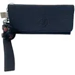 Kipling Rubi Large Wristlet Wallet True Blue Tonal