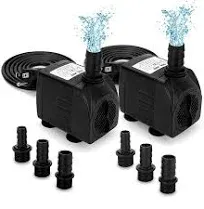 GROWNEER 550GPH Submersible Pump 30W Ultra Quiet Fountain Water Pump, 2000L/H, w